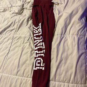 PINK maroon joggers